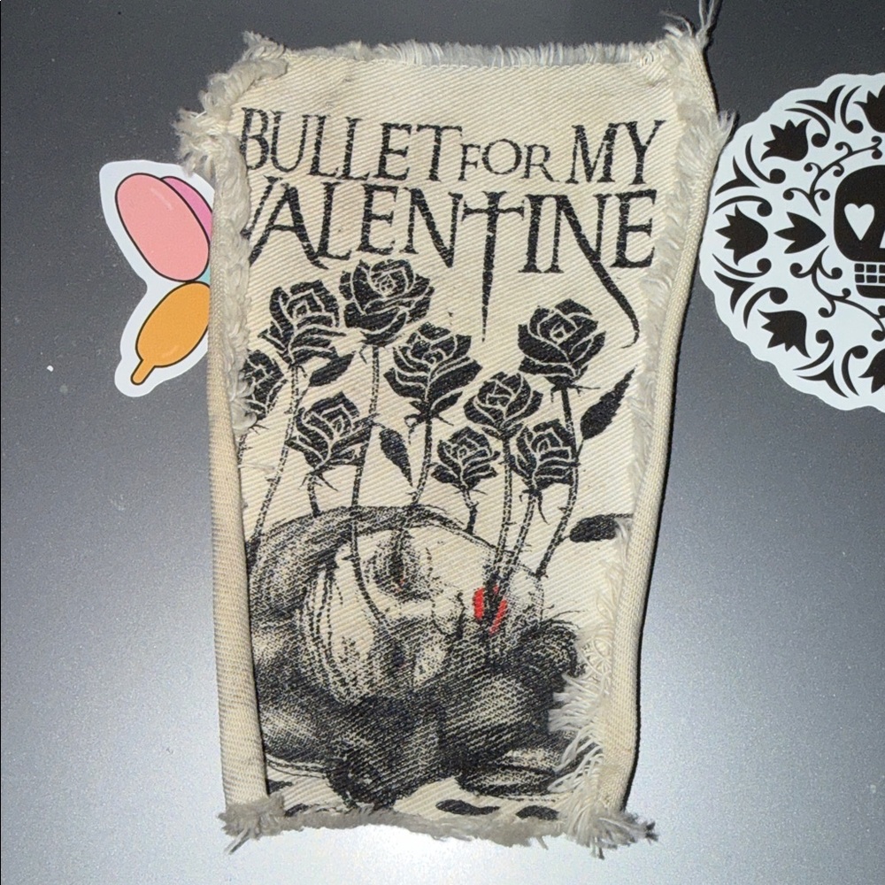 🖤BULLET FOR MY VALENTINE VINTAGE  2004 Y2K FABRIC PATCH🖤
